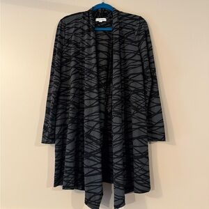 Calvin Klein Black and Silver Patterned Jacket